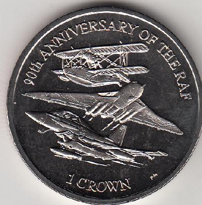 Beschrijving: 1 Crown 90TH.ANN. RAF AIRCRAFTS